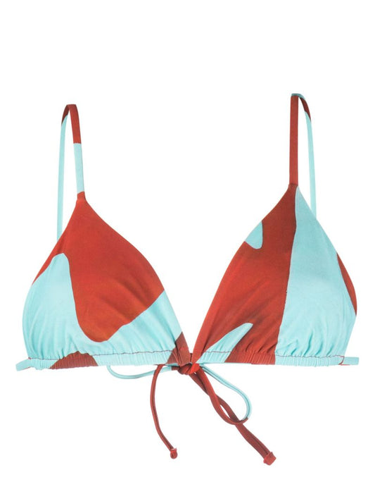 Blue Francesca Triangle Bikini Top