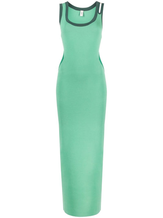 Green Salvador Stretch-jersey Dress