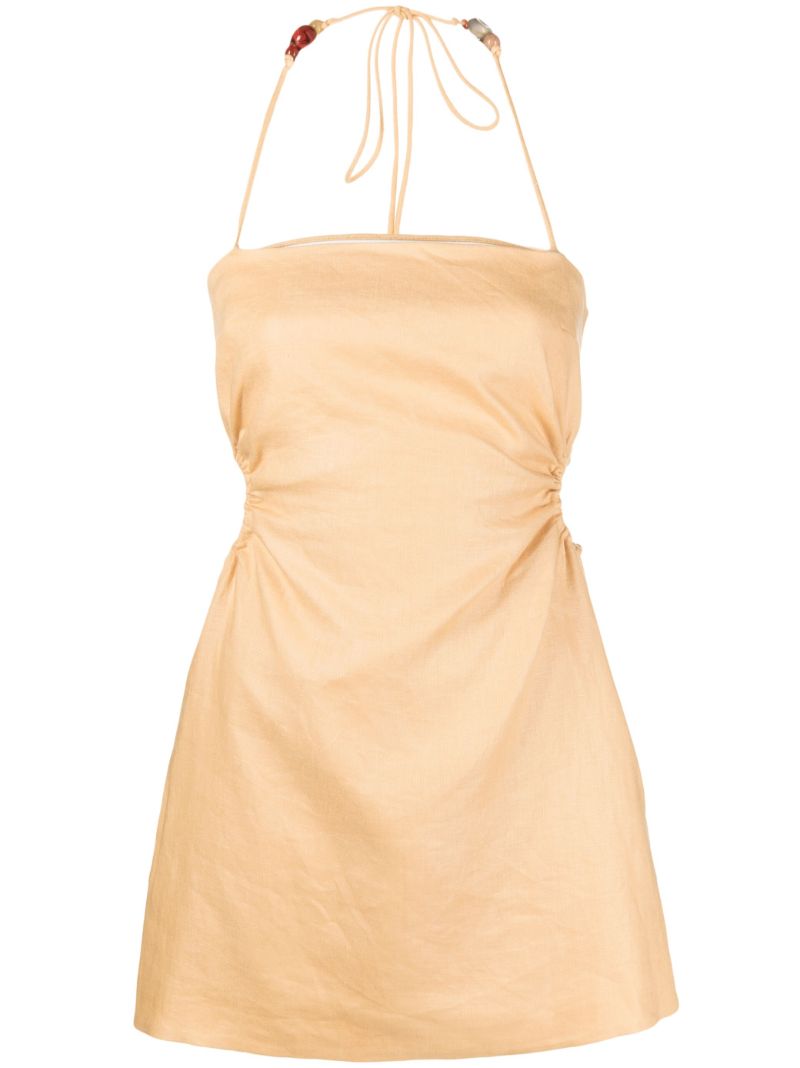 Brown Antonia Halterneck Dress