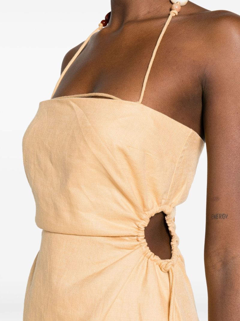 Brown Antonia Halterneck Dress