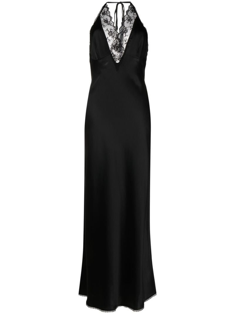 Black Aries Silk Gown