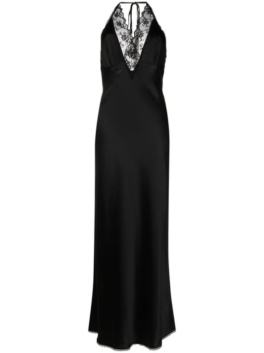 Black Aries Silk Gown