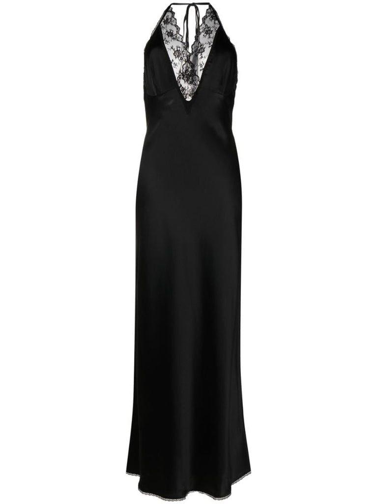 Black Aries Silk Gown
