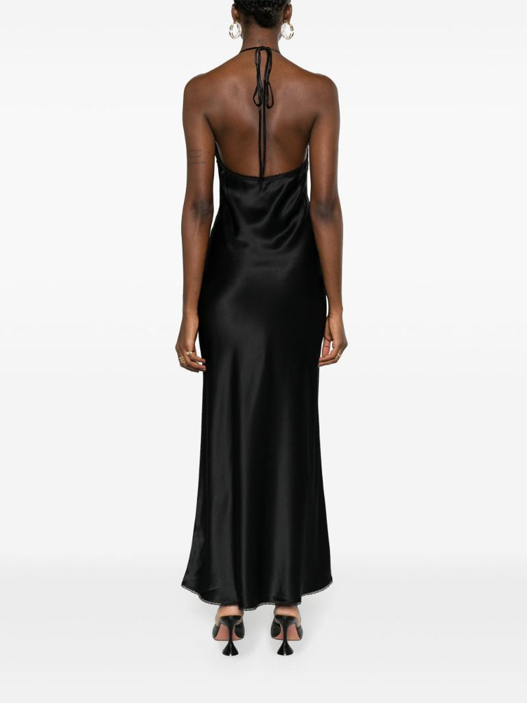 Black Aries Silk Gown