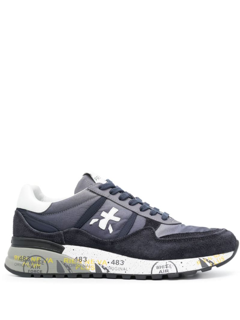 Blue Landeck Leather Sneakers