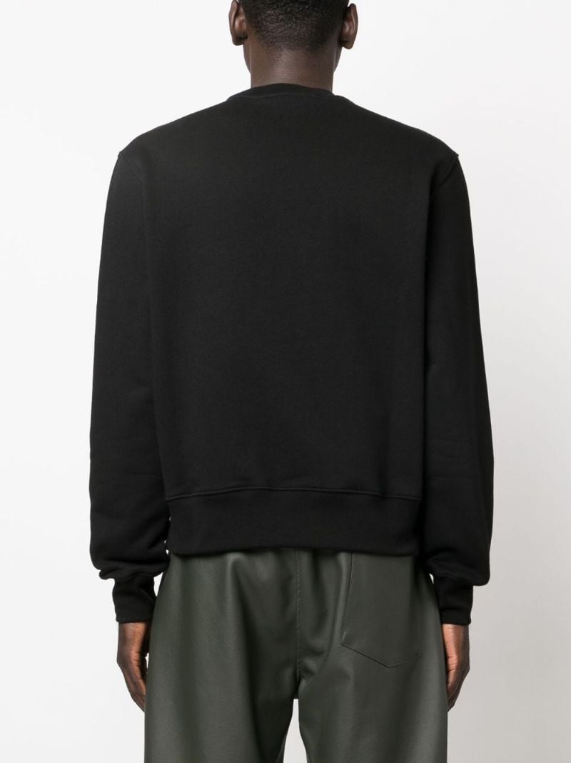 Black Cheetah-logo Cotton Sweatshirt
