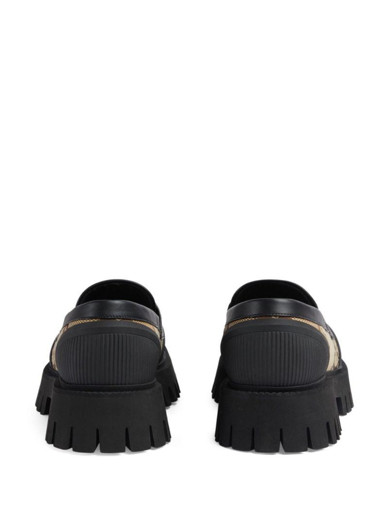 Black Maxi Gg Canvas Loafers