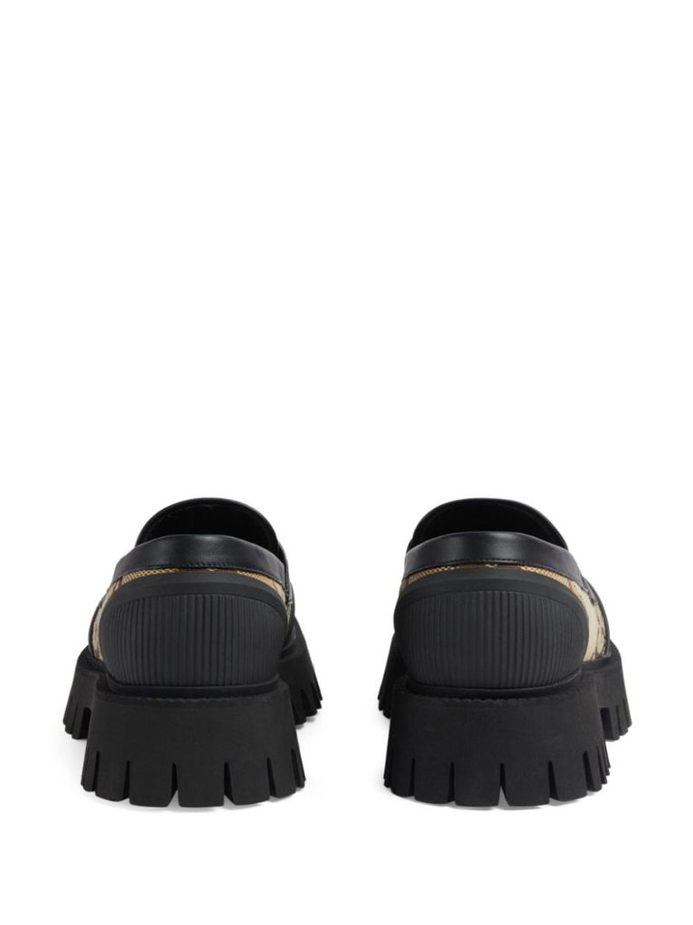 Black Maxi Gg Canvas Loafers