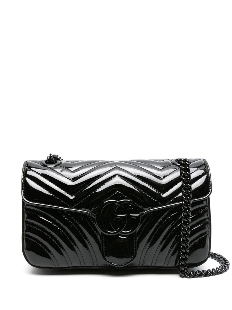 Small Gg Marmont Patent-leather Shoulder Bag