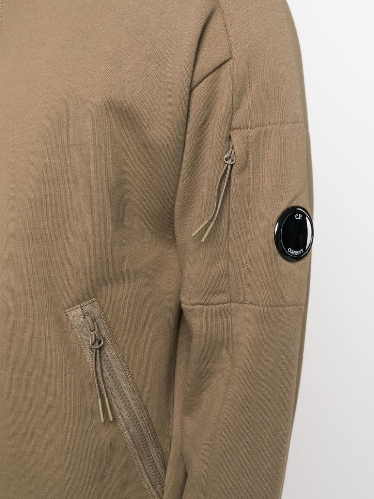 Green Lens-detail Cotton Sweatshirt