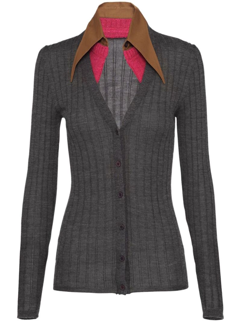 Grey Cashmere Cardigan