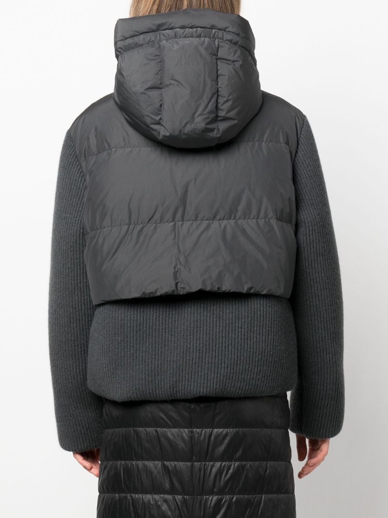Grey Panelled Down Jacket