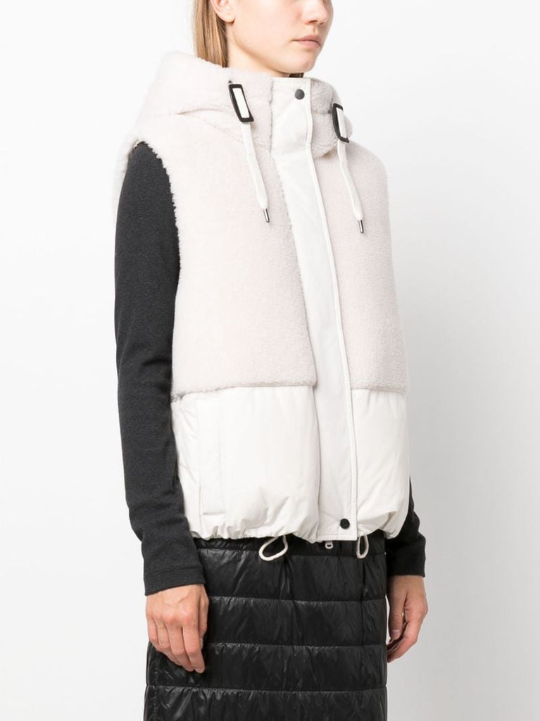 Neutral Padded Hooded Gilet