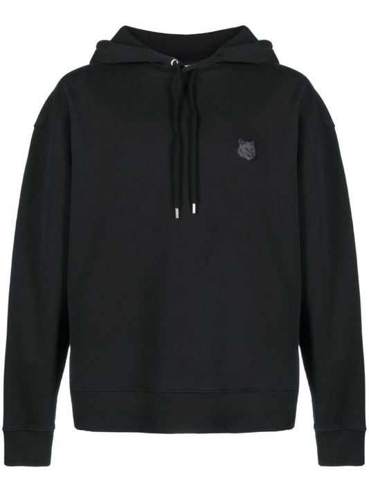 Black Bold Fox Cotton Hoodie