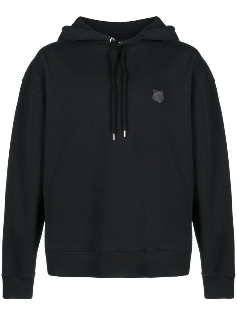 Black Bold Fox Cotton Hoodie