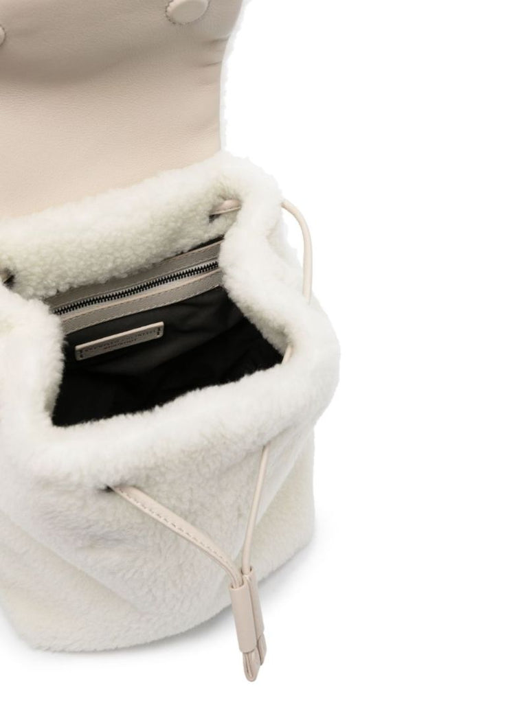 Neutral Shearling Backpack