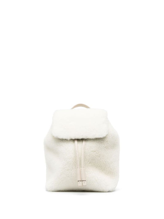 Neutral Shearling Backpack