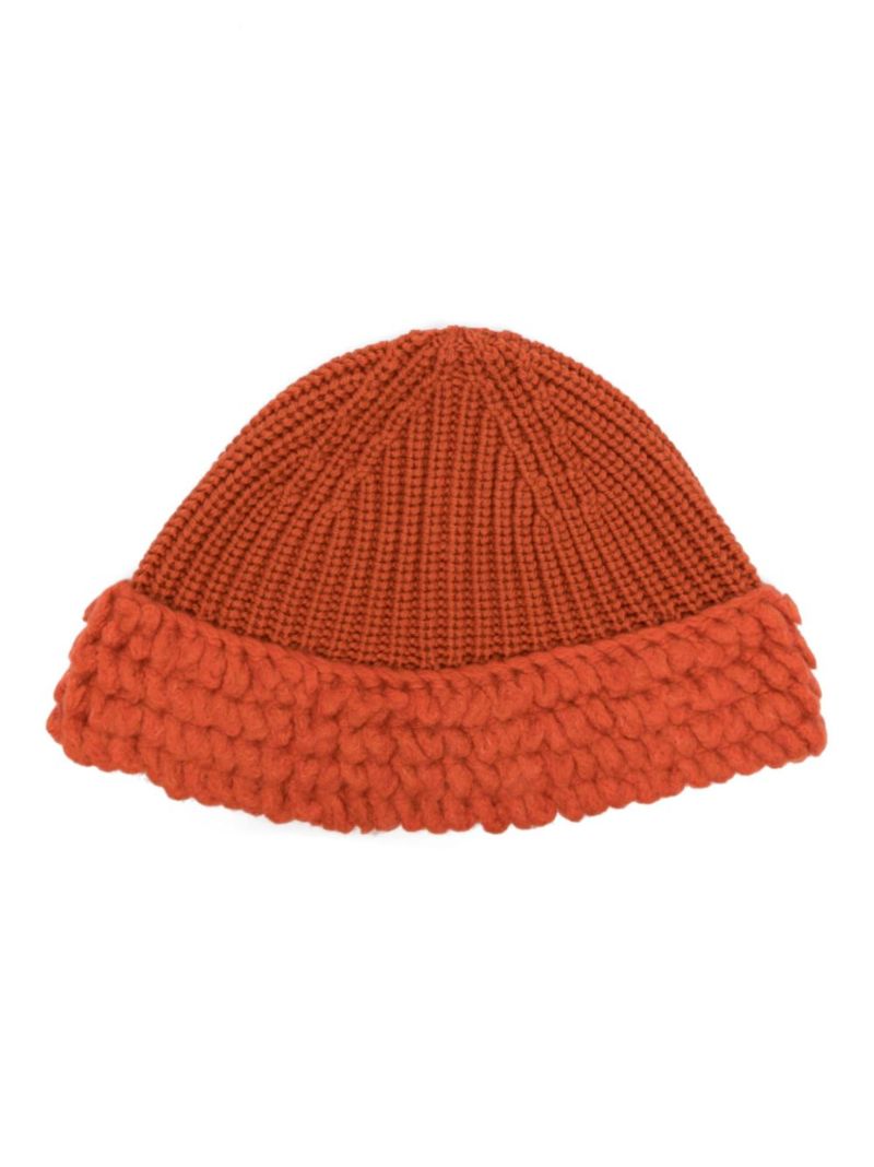 X Salehe Bembury Orange Wool Beanie Hat