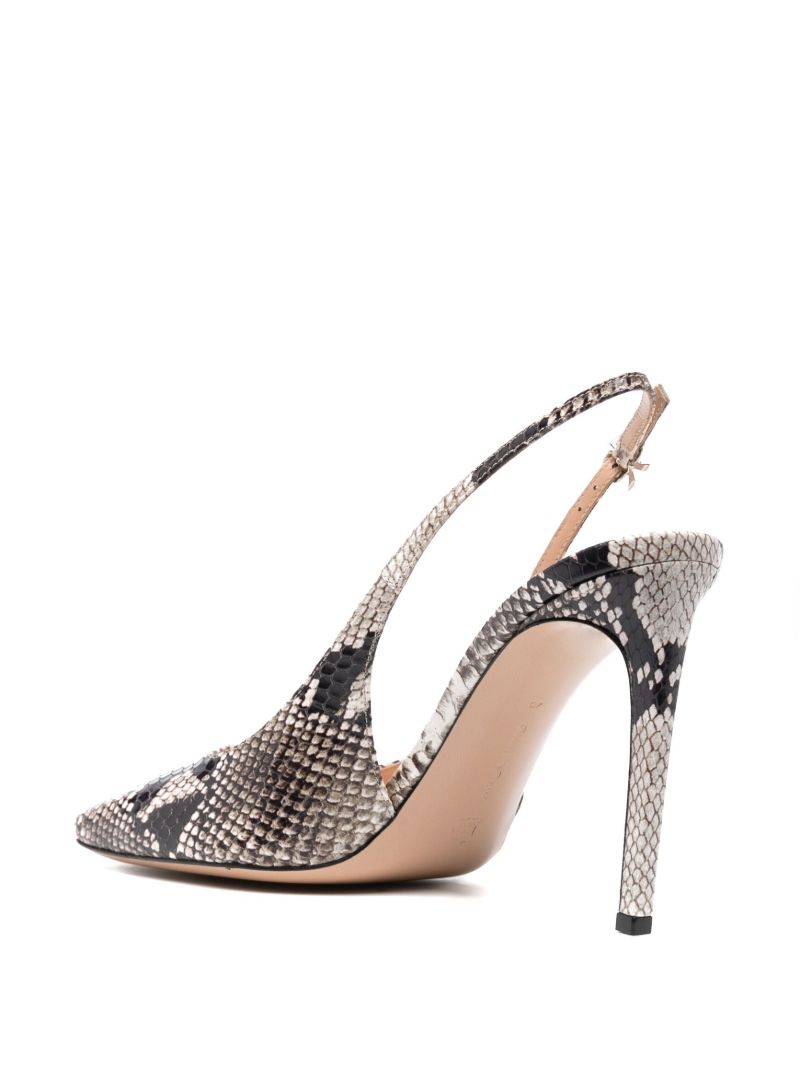 Neutral 100 Snakeskin-print Slingback Pumps