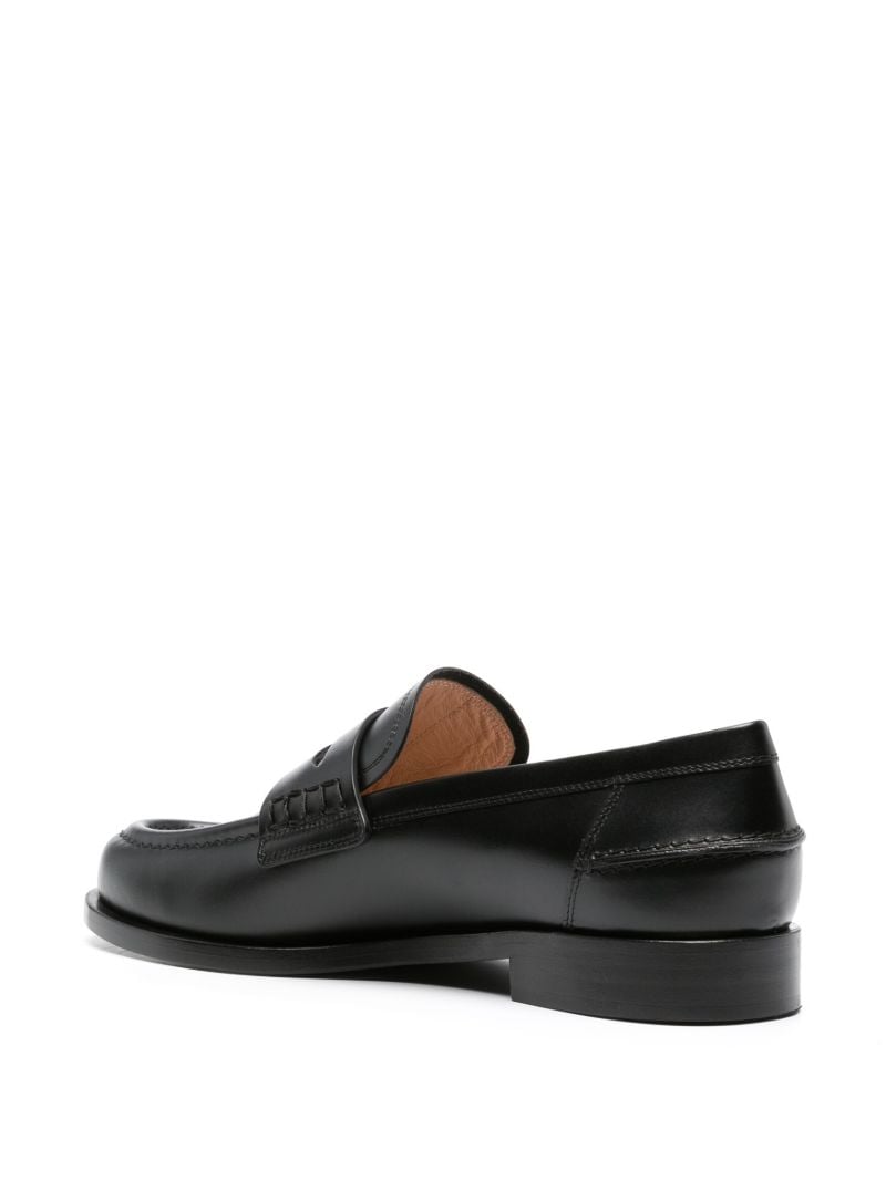 Black Leather Penny Loafers