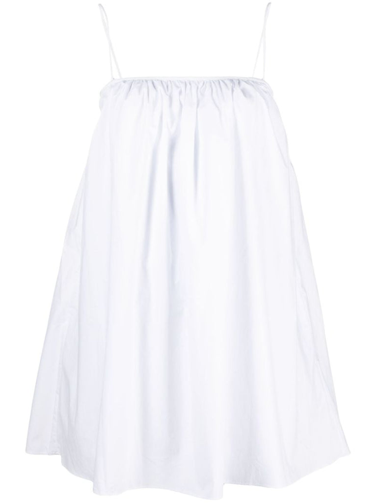 White Flared Shift Dress