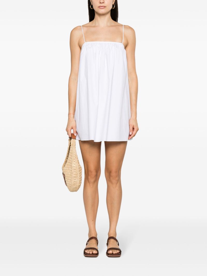 White Flared Shift Dress