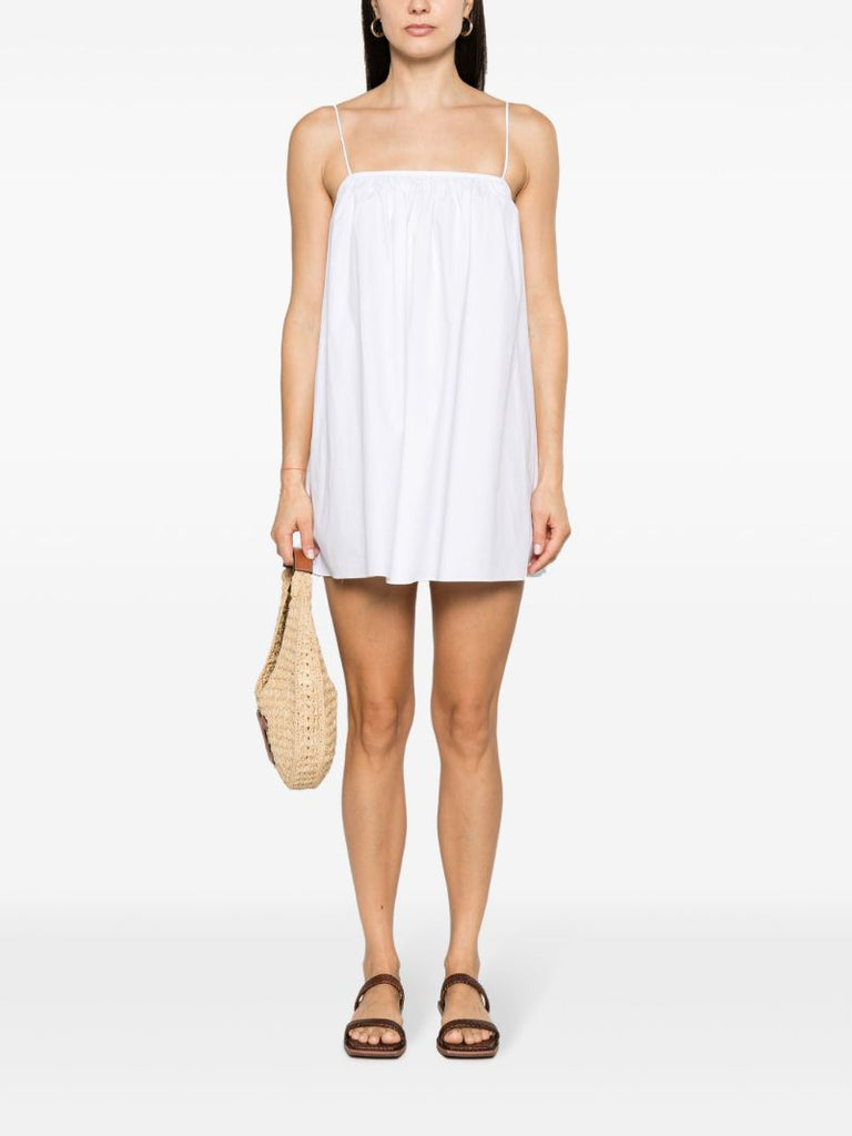 White Flared Shift Dress