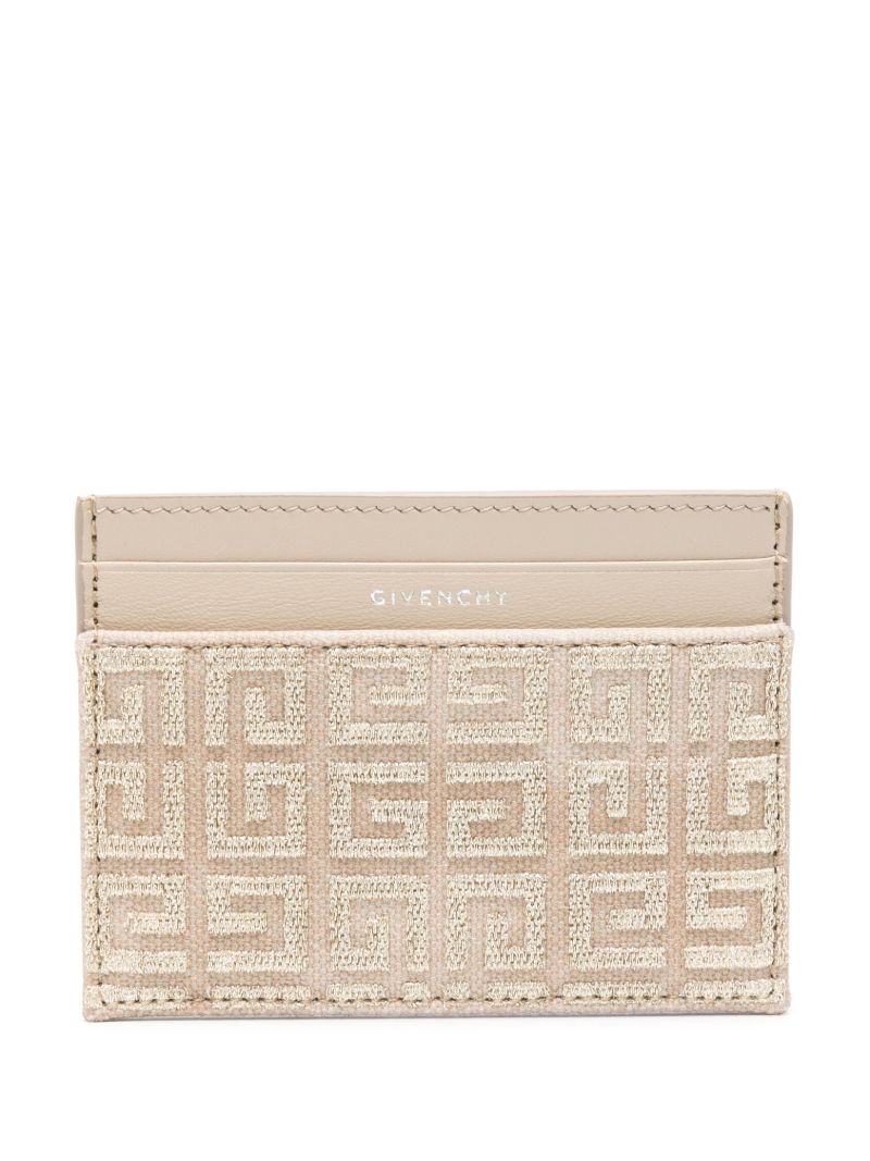 Neutral 4g-embroidered Leather Card Holder