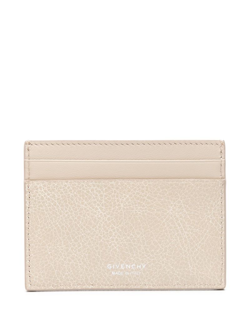 Neutral 4g-embroidered Leather Card Holder