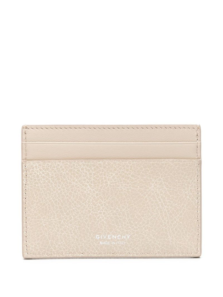 Neutral 4g-embroidered Leather Card Holder