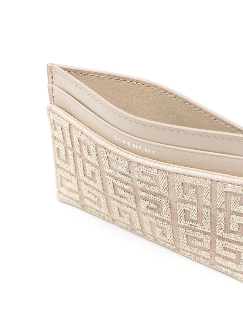 Neutral 4g-embroidered Leather Card Holder