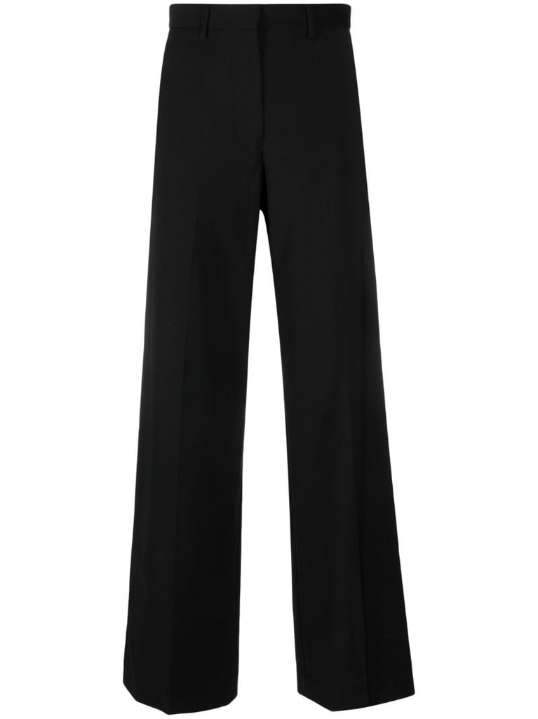 Black Tailored Wide-leg Trousers