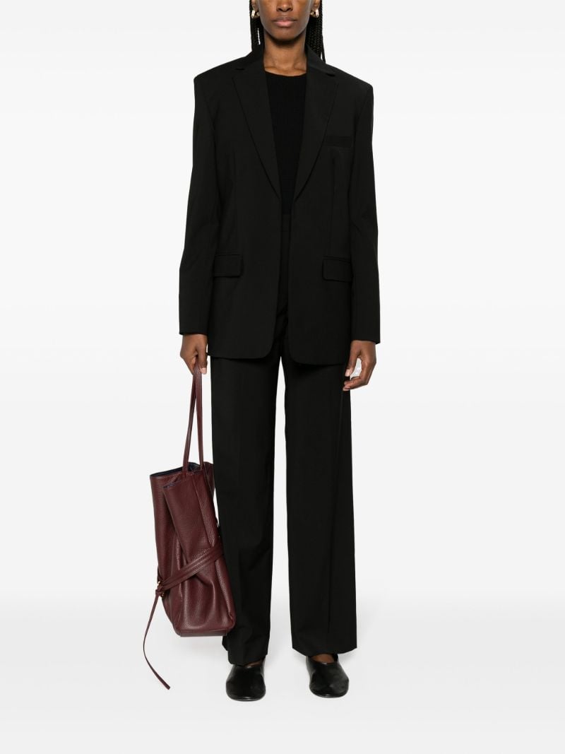 Black Tailored Wide-leg Trousers
