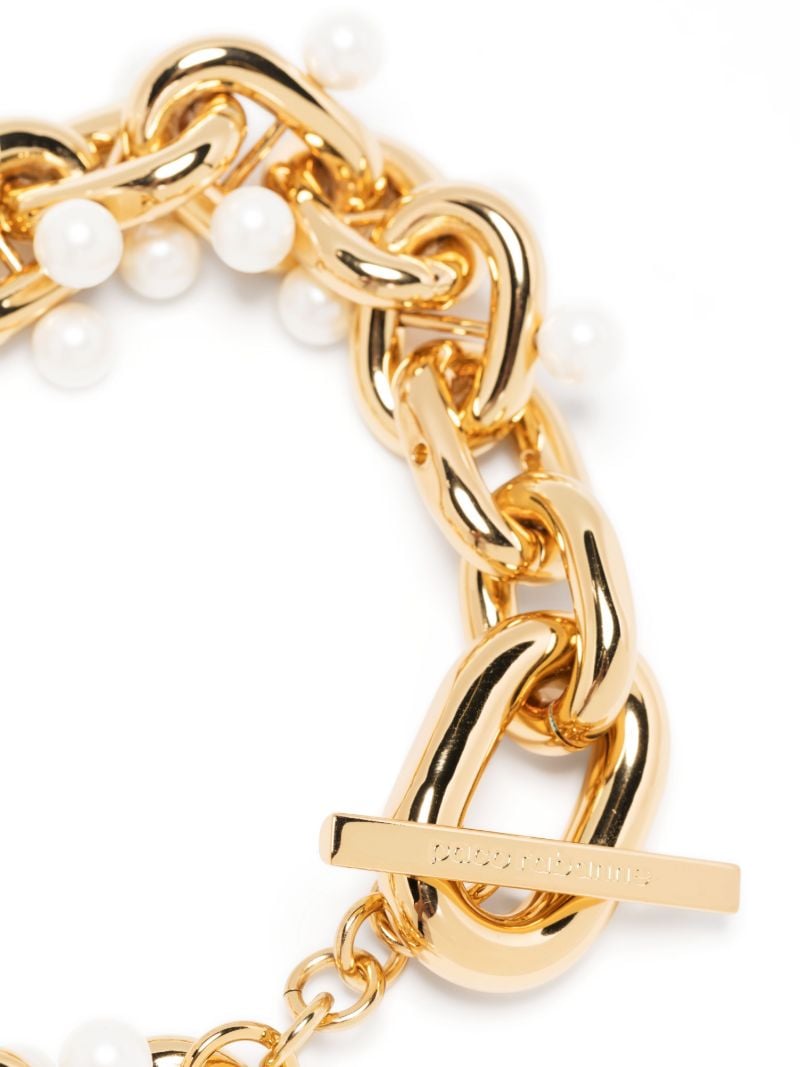 Gold-tone Xl Link Faux-pearl Necklace
