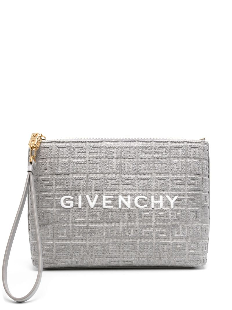 Grey 4g-embroidered Travel Pouch