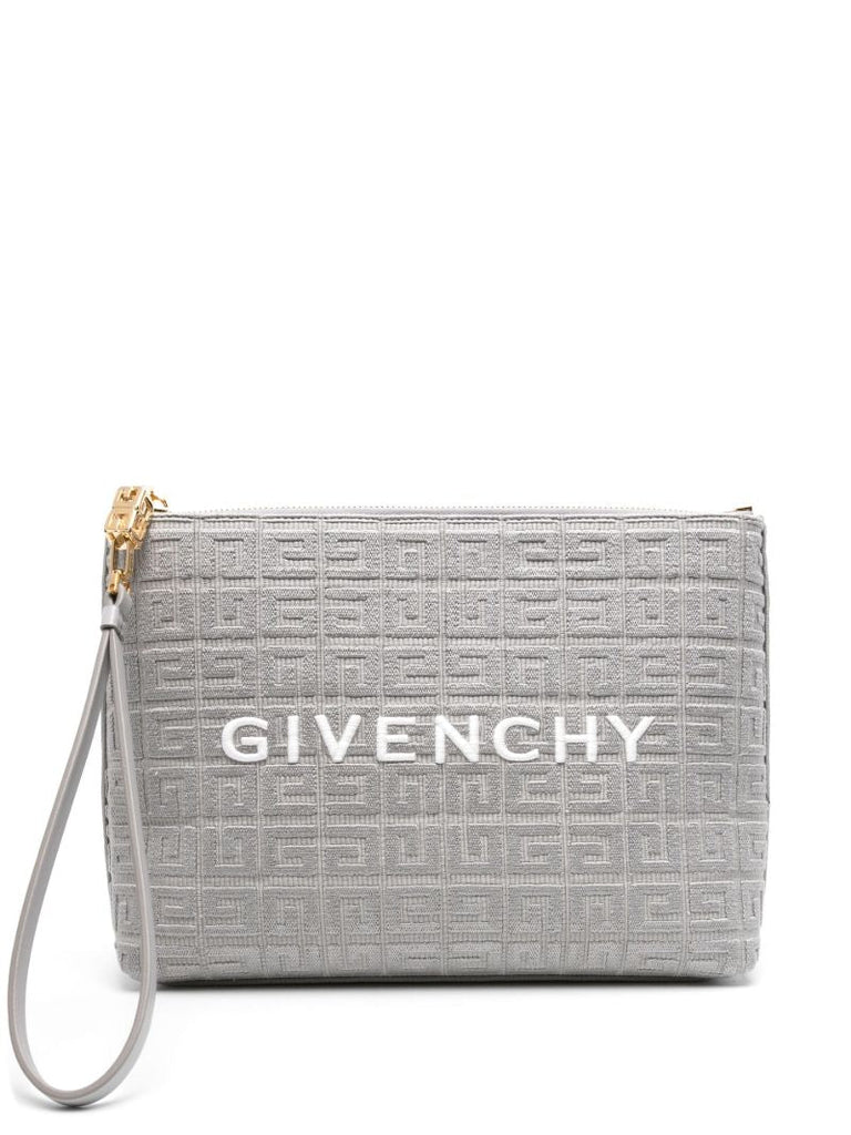 Grey 4g-embroidered Travel Pouch
