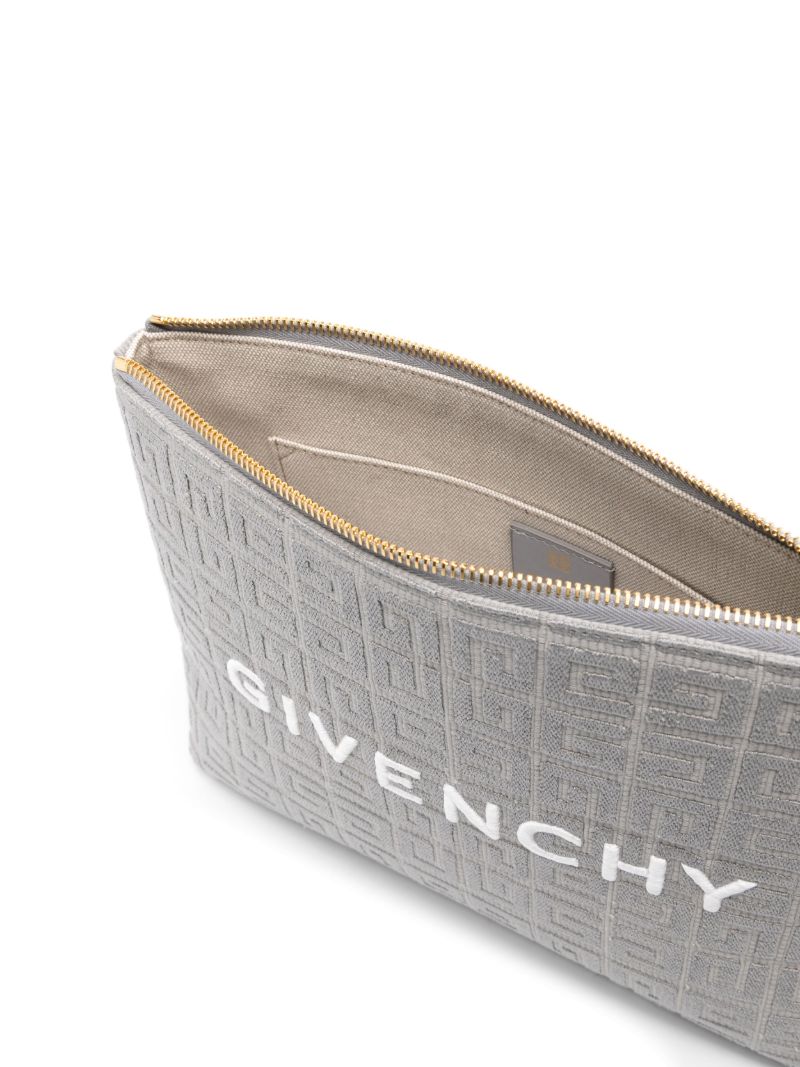 Grey 4g-embroidered Travel Pouch
