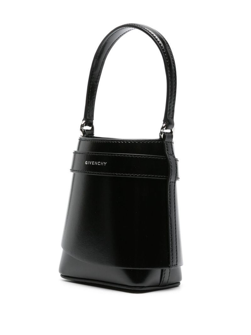 Black Shark Lock Micro Bucket Bag