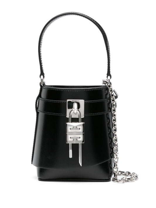 Black Shark Lock Micro Bucket Bag