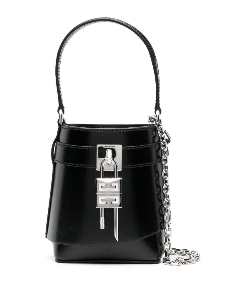 Black Shark Lock Micro Bucket Bag