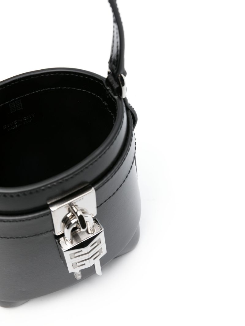 Black Shark Lock Micro Bucket Bag