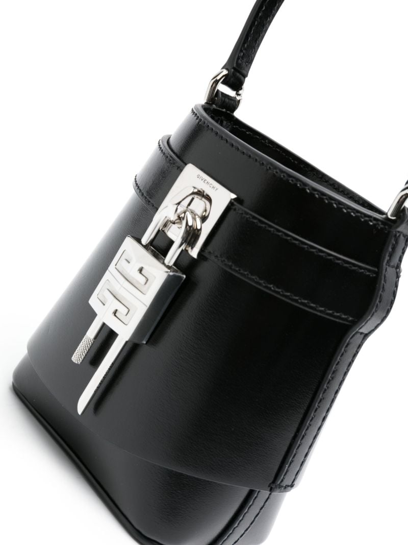Black Shark Lock Micro Bucket Bag