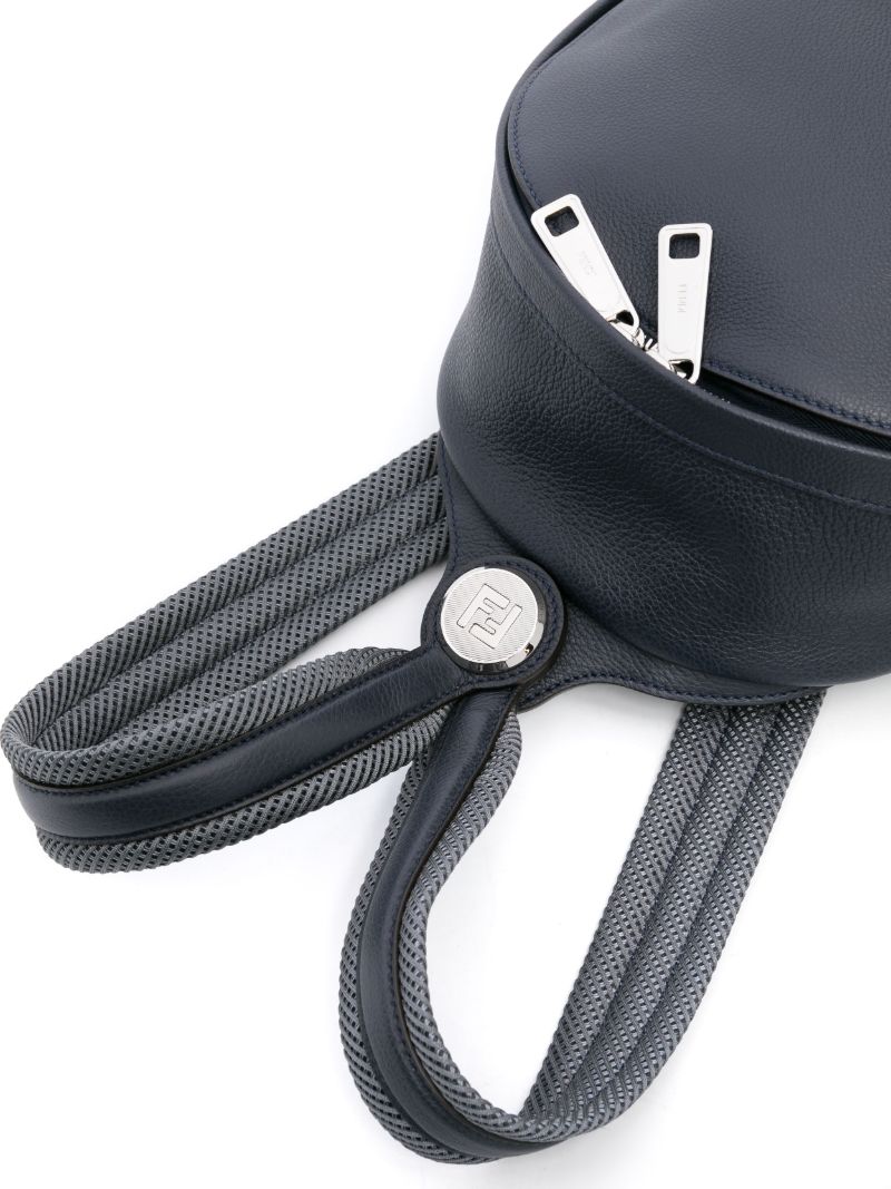Blue Chiodo Small Leather Backpack