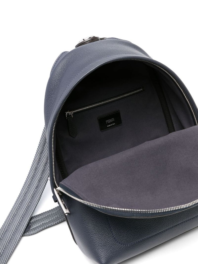 Blue Chiodo Small Leather Backpack