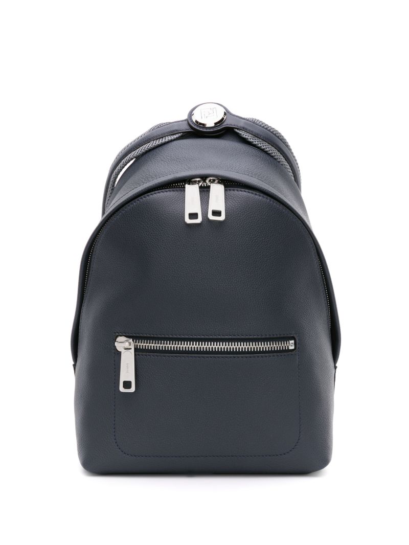 Blue Chiodo Small Leather Backpack