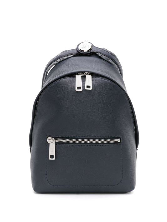 Blue Chiodo Small Leather Backpack