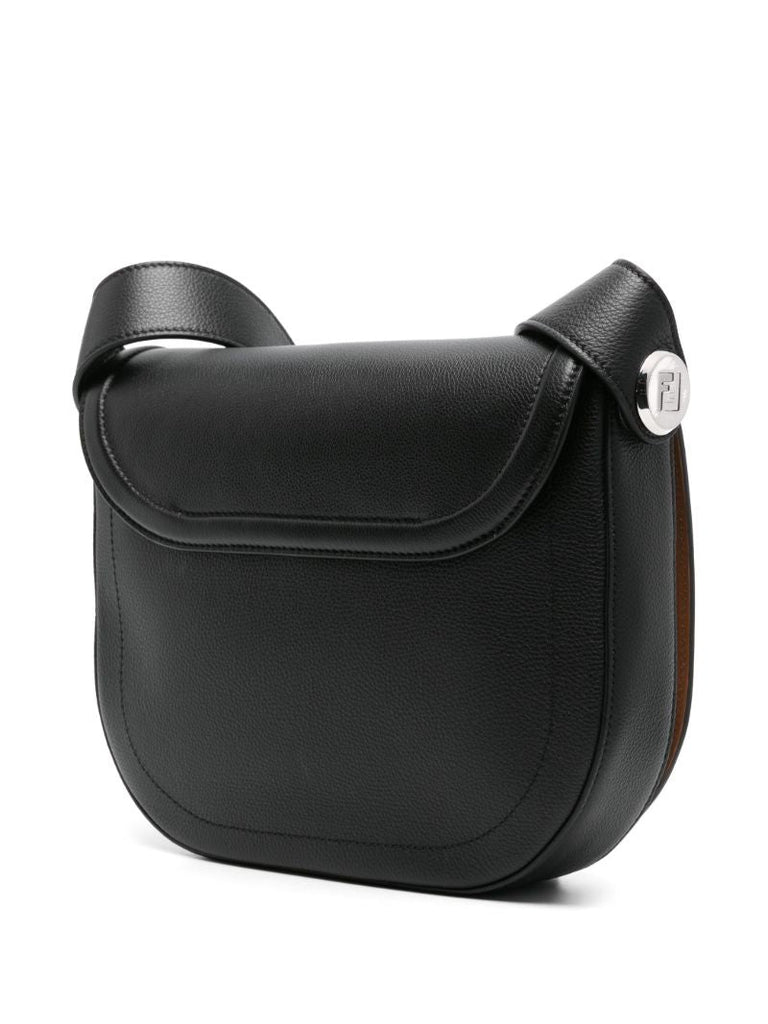 Black Roma Leather Cross Body Bag