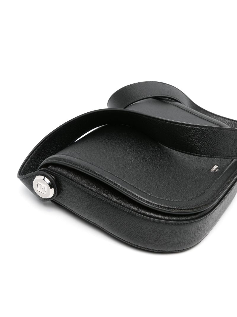 Black Roma Leather Cross Body Bag