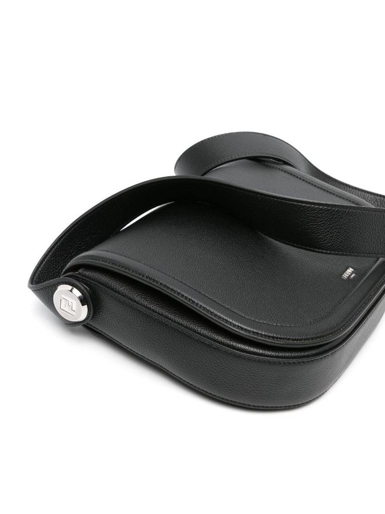 Black Roma Leather Cross Body Bag