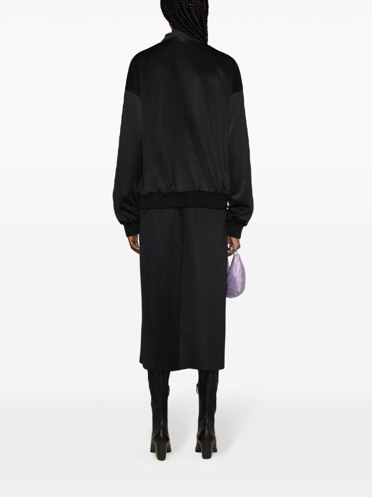 Black Techno Bomber Jacket